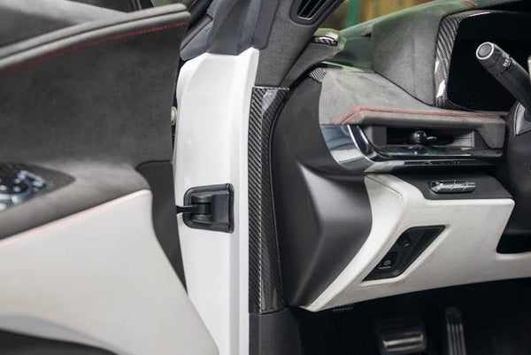 C8 Corvette Carbon Fiber Dashboard Door Sill Overlay