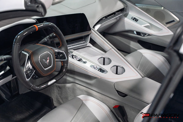 CCS 26+ C8 Corvette Carbon Fiber Center Console Trim Cover Kit