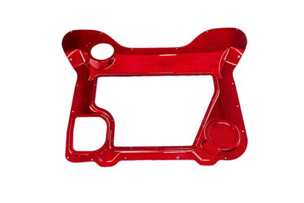 Paragon Performance C8 Corvette Red Carbon Fiber Clear Engine Cover - Convertible