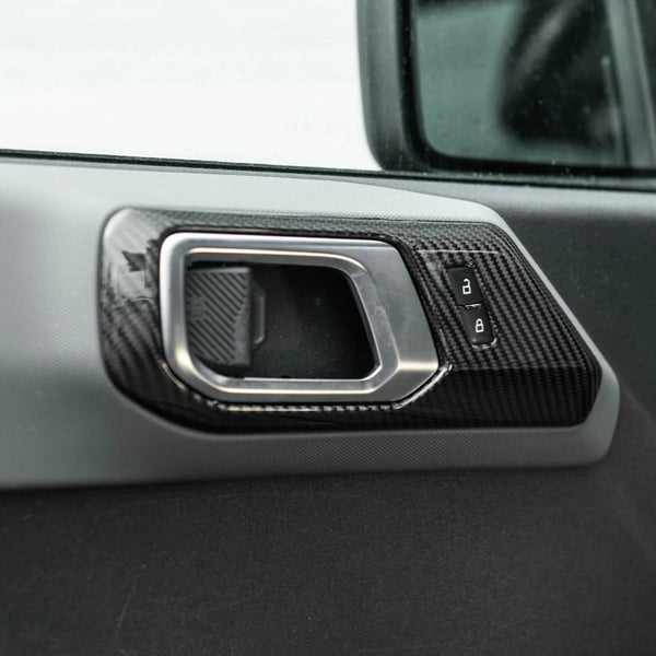 2021-Up Ford Bronco Front Door Handle Trim Cover Carbon Fiber
