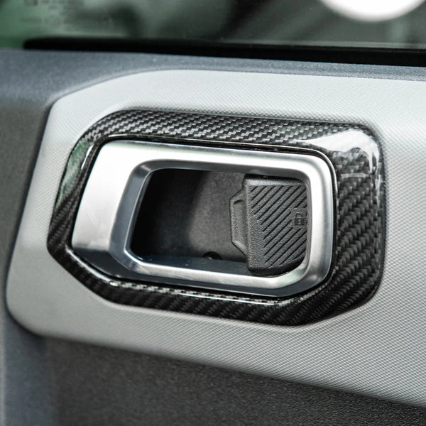 2021-Up Ford Bronco Rear Door Handle Trim Cover Carbon Fiber