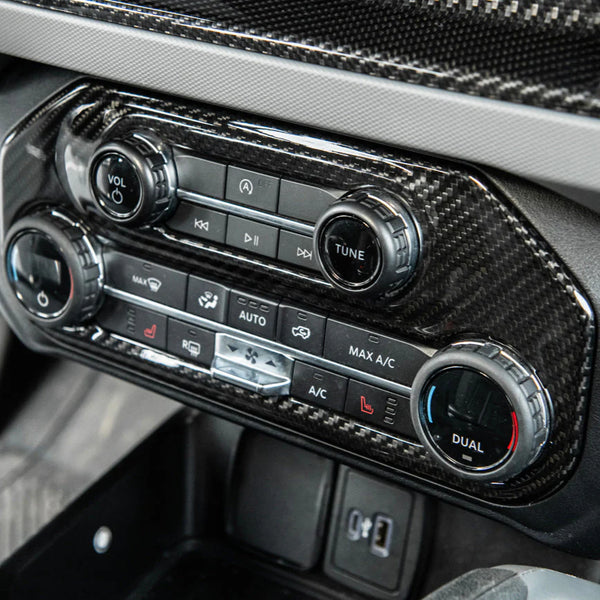 2021-Up Ford Bronco Center Console AC Control Panel Trim Carbon Fiber