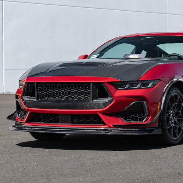 2024+ Ford Mustang DRY CARBON FIBER Upper Front Splitter