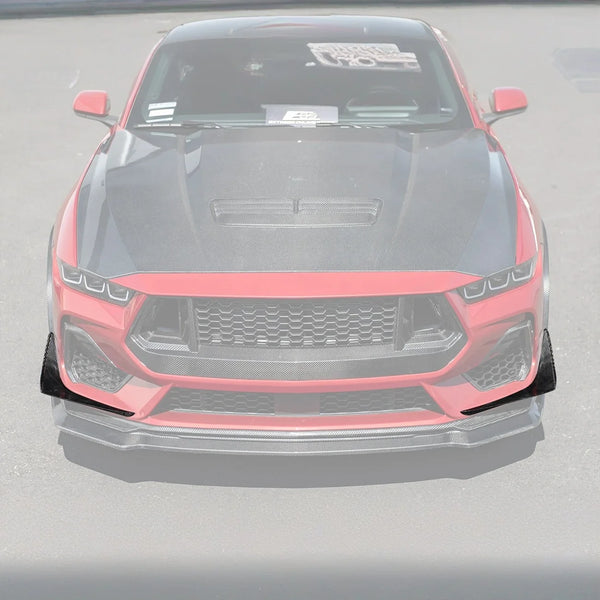 2024+ Ford Mustang GT DRY CARBON FIBER Front Splitter Canards