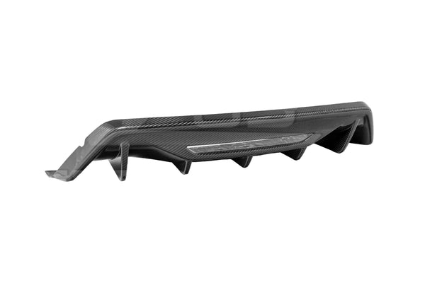 2024+ Ford Mustang Rear Finned Dry Carbon Fiber Bumper Diffuser