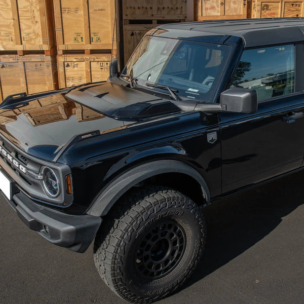 2021-Up Ford Bronco Raptor Package Front Hood Bonnet Scoop Cover Glossy Black