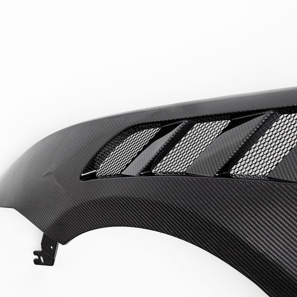2024-2026 Mustang S650 Type-GTD Dry Gloss Carbon Fiber Front Fenders Pair