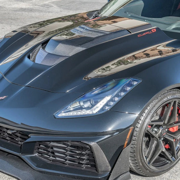 Chevrolet Corvette C7 ZR1 DRY Carbon FIBER Hood Cowl Louver Cover