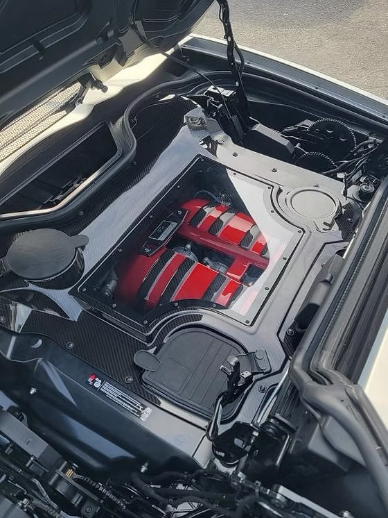 Clear HTC Engine Bay Cover for 2020+ Corvette C8 Z06, ZR1, E-Ray and Stingray Models