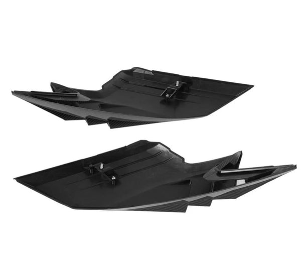 PC Plastic Painted Carbon Fiber Rear Intake Port Trim For Corvette C8 Z51 Z06 E-Ray GS Coupe Only 2020-2027