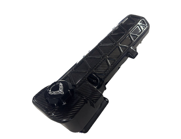 C8 Corvette HTC Coolant Tank Cover - Carbon Fiber pre-order September 2026