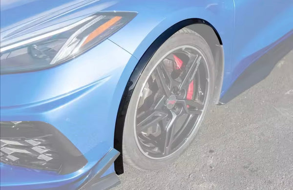 C7 Style Wheel Arches For C8 Corvette Carbon Fiber