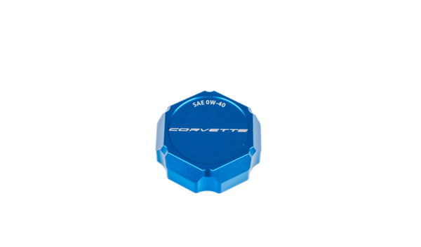 C8 Corvette 0W40 Stingray or ERay “Flag” “Paragon” “Corvette” “ERay” Billet Oil Cap Cover - Black, Blue or Red