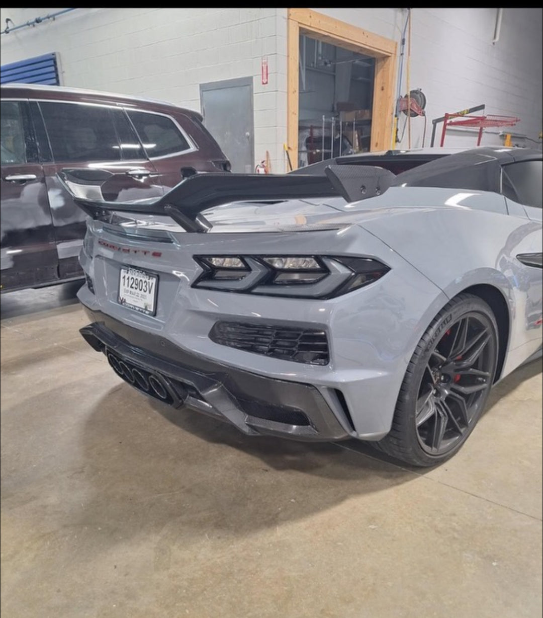 AGM C8 Corvette Z06 / ERay / ZR1 Z07 High Wing / Spoiler (Visible Carb ...