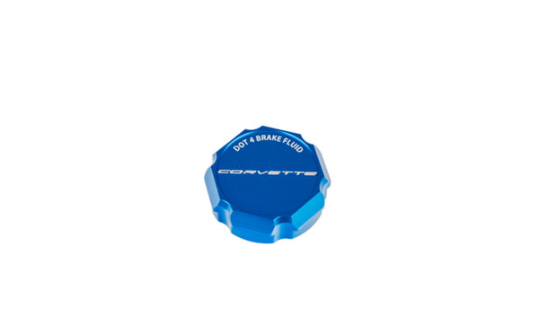 C8 "Corvette Flag" “Z06” "Paragon" “Z51” “ERay” “Corvette” Billet DOT 4 Brake Fluid Cap Cover - Black, Blue or Red
