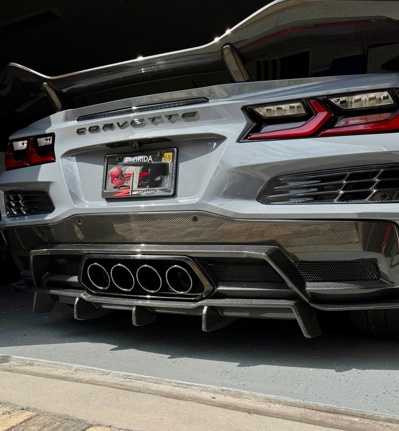 AGM C8 Corvette Z06/ERay Carbon Fiber Center Diffuser