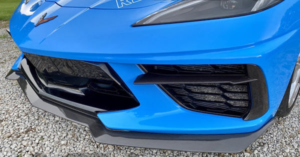AGM C8 Corvette Carbon Fiber "STEALTH" Front Splitter (no winglets)