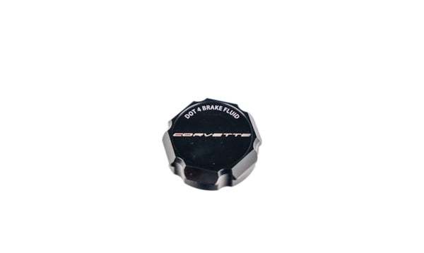 C8 "Corvette Flag" “Z06” "Paragon" “Z51” “ERay” “Corvette” Billet DOT 4 Brake Fluid Cap Cover - Black, Blue or Red