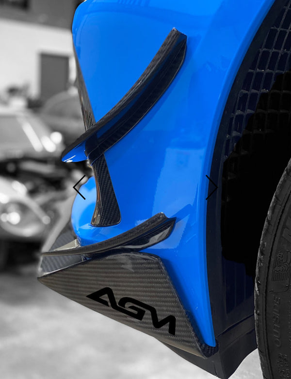 AGM C8 Corvette Carbon Fiber/Carbon Flash Metallic Dive Planes (Canards)