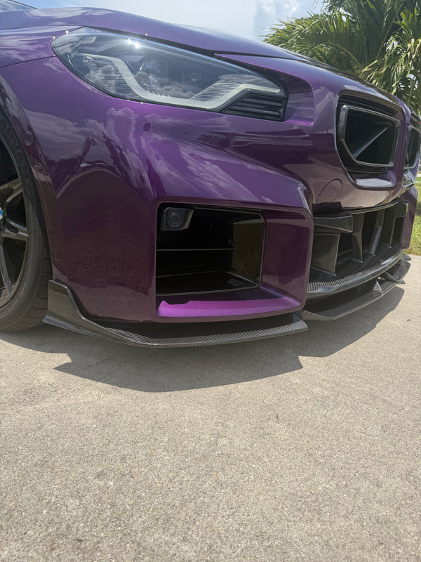 2023-2026 BMW M2 G87 Carbon Fiber MP Style Winglet Front Bumper Lip Splitter