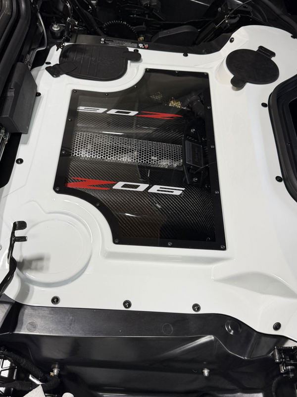 Clear HTC Engine Bay Cover for 2020+ Corvette C8 Z06, ZR1, E-Ray and Stingray Models