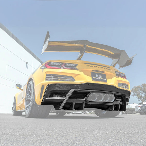 2023-UP Corvette C8 Z06 Rear Bumper Finned Diffuser