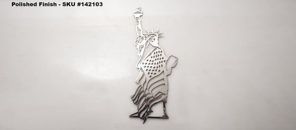 Emblem "Lady Liberty" Statue Of Liberty 1PC | Stainless Steel, Choose Finish