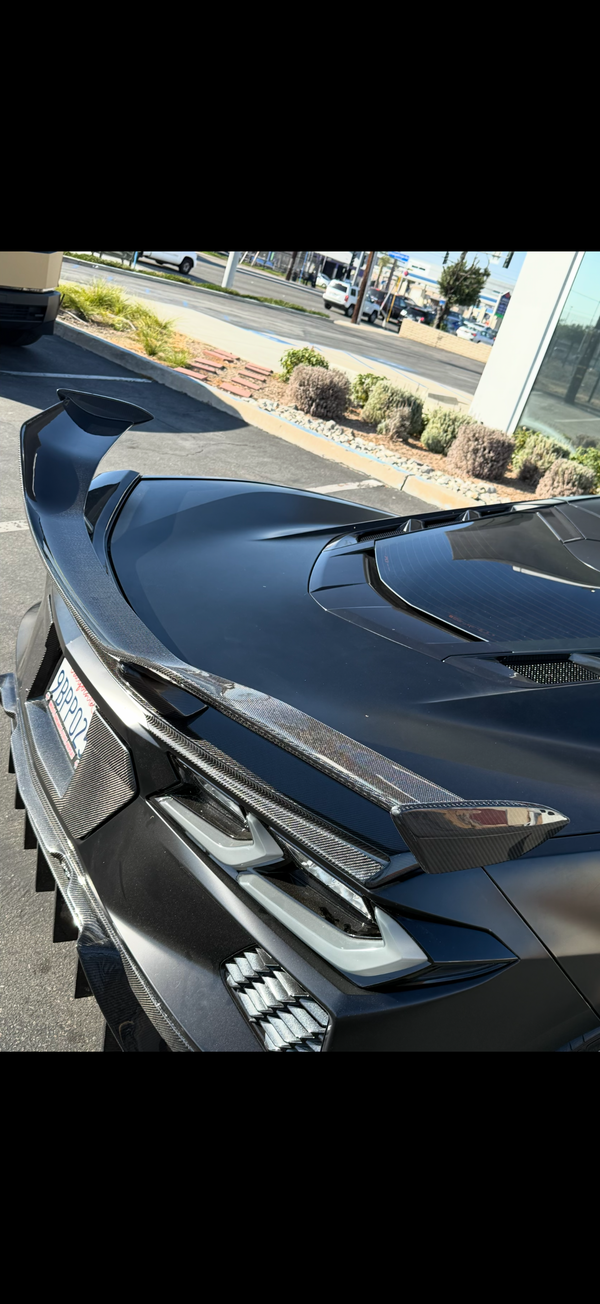 2020-2026 Corvette C8 Type-Z06 Z07 Style Rear Spoiler 2pc For Z06 / ERay Carbon Fiber