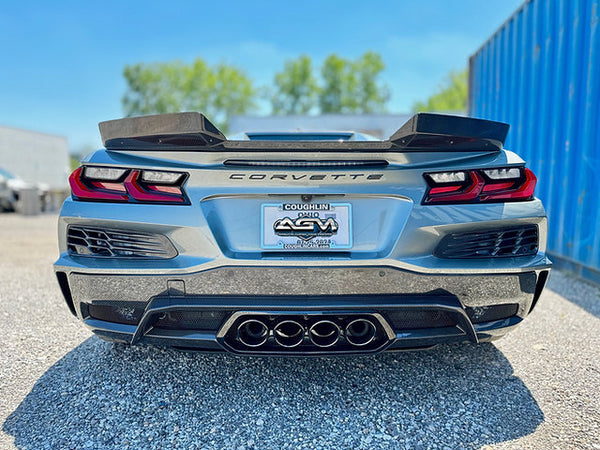 AGM C8 Z06 / ERay Visible Carbon Spoiler Wicker Extensions