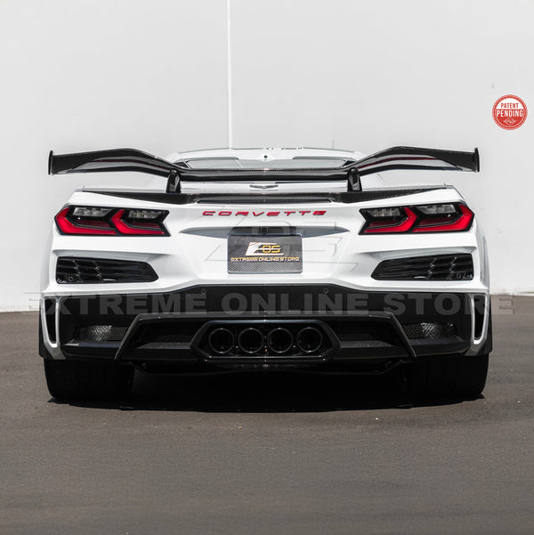 Z06 Conversion Corvette C8 All Model Dry Carbon Fiber Rear High Wing