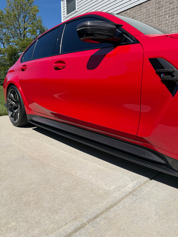 G8X Dry Carbon Fiber Side Skirt Extensions