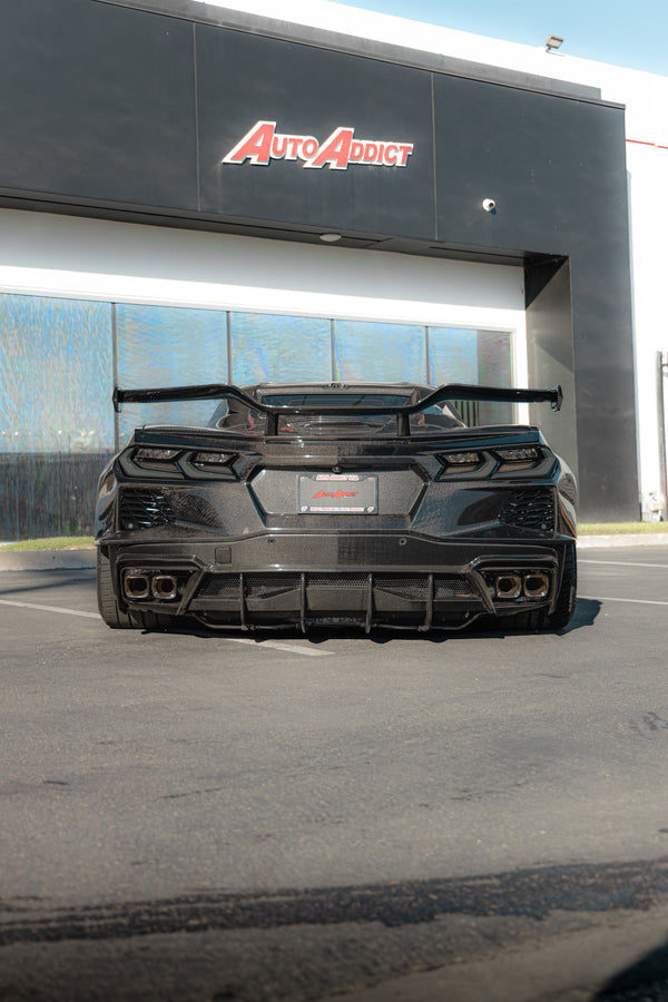 2020-2026 Corvette C8 Type-Z07 Style Carbon Fiber Rear Spoiler 1pc For Stingray