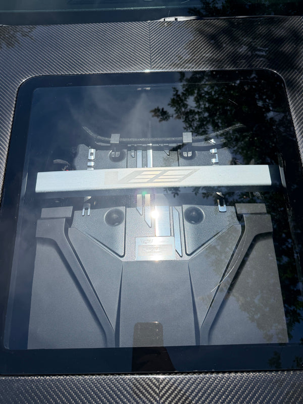 2020-2026 Cadillac CT5 / V-Blackwing Type-Terminator w/Glass Double Sided Carbon Fiber Hood, Top Gloss, Bottom Matte