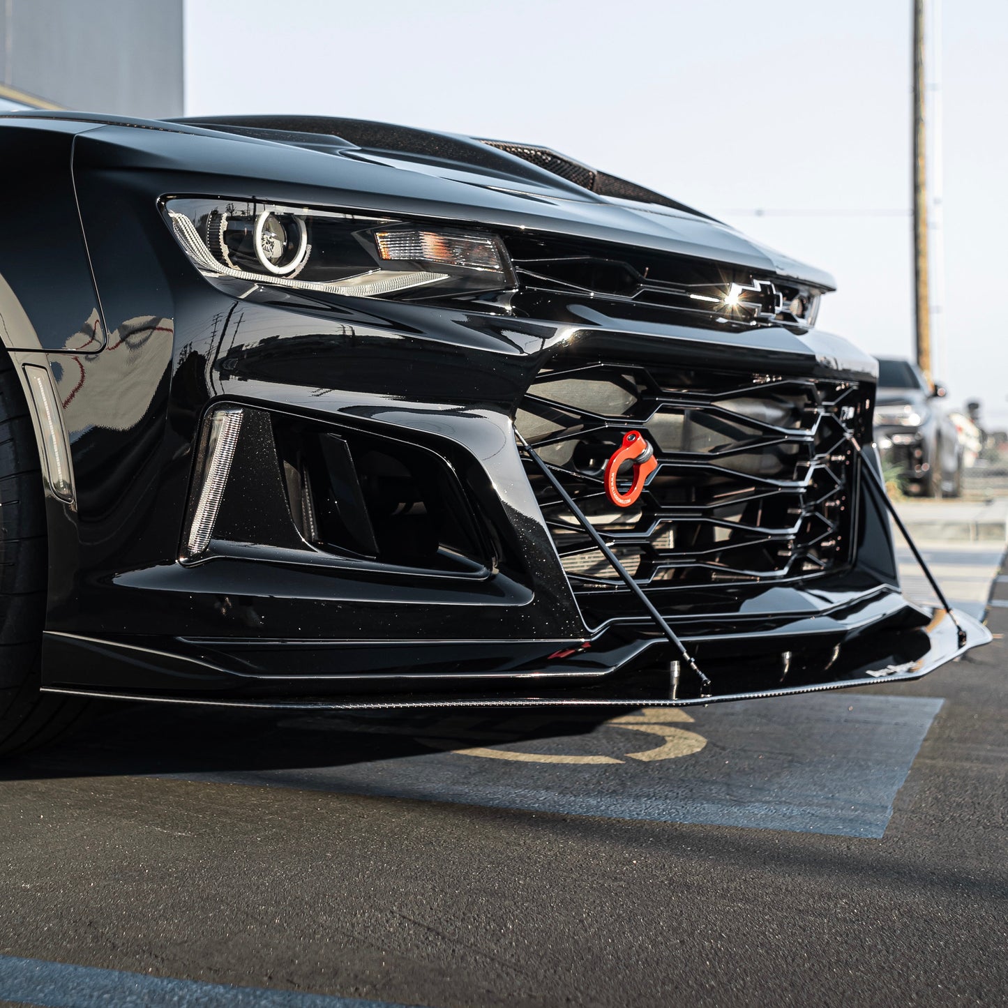 2017-2025 Chevy Camaro ZL1 Carbon Fiber Extension Splitter with Rods