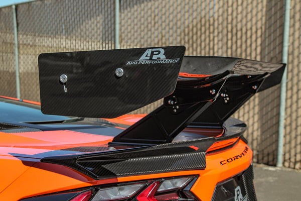 GTC-500 Carbon Fiber Adjustable Wing - Chevrolet C8 Stingray Z51 Corvette Convertible