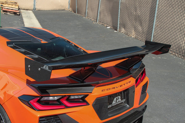 GTC-500 Carbon Fiber Adjustable Wing - Chevrolet C8 Stingray Z51 Corvette Convertible