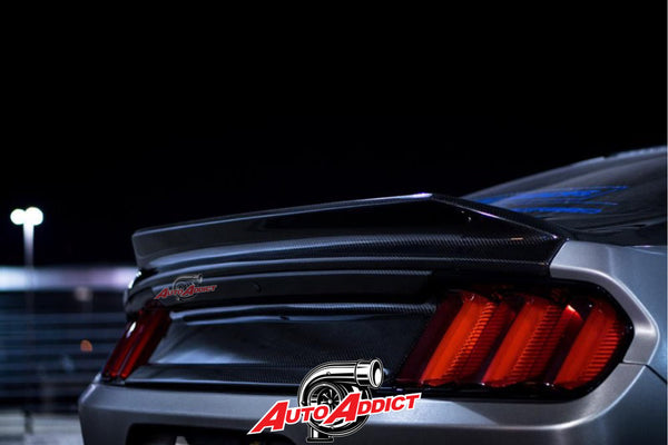 2015-2023 MUSTANG DOUBLE SIDED CARBON FIBER TYPE-ST DECKLID WITH INTEGRATED SPOILER
