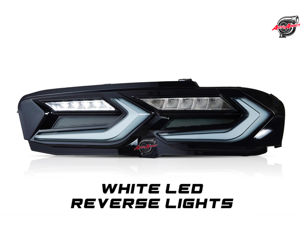2019-2025 CHEVY CAMARO UMBRA LED TAILLIGHTS GLOSS BLACK/SMOKE LENS