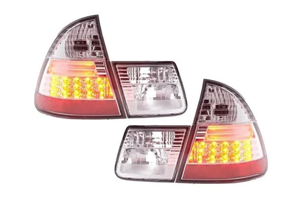 BMW 3-series E46 Wagon/Touring Chrome Clear LED Taillights (1998-2005)