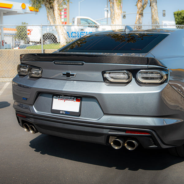 2016-2025 Chevy Camaro Type-SS 1LE Gloss Carbon Fiber 3pc Rear Spoiler