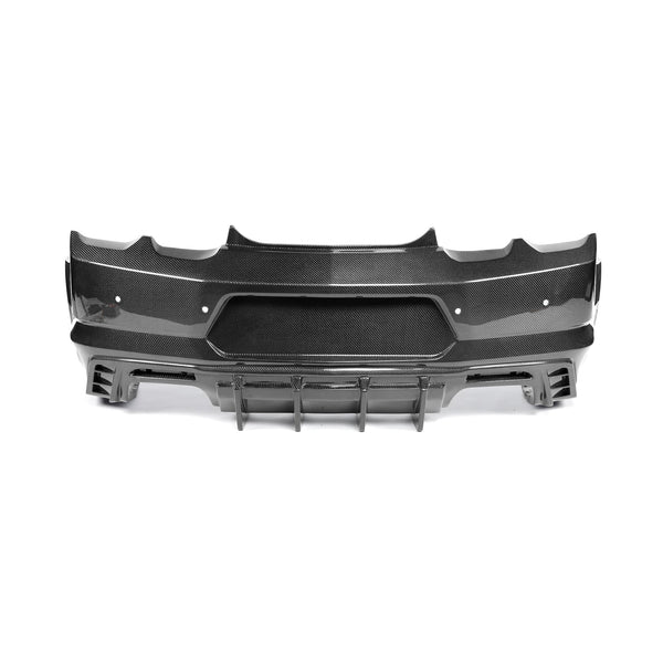 2019-2025 Camaro RS/SS/ZL1 Gloss Double Sided Carbon Fiber Rear Bumper w/Rear Diffuser Quad Tips 1pc
