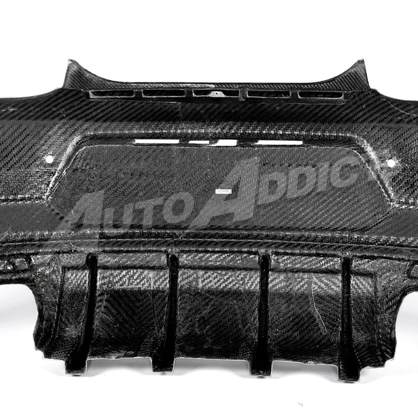 2019-2025 Camaro RS/SS/ZL1 Gloss Double Sided Carbon Fiber Rear Bumper w/Rear Diffuser Quad Tips 1pc