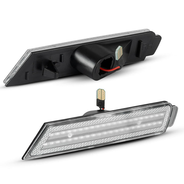2010-2015 Chevrolet Camaro Clear White LED Side Markers Set