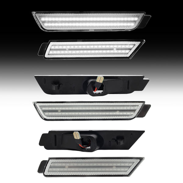 2010-2015 Chevrolet Camaro Clear White LED Side Markers Set