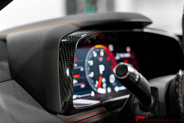 Paragon Performance C8 Corvette Carbon Fiber Gauge Cluster Trim