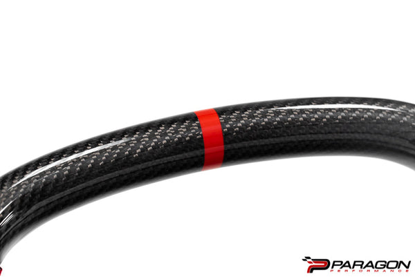 Paragon Performance C8 Corvette Z06 Style Carbon Fiber Steering Wheel - Red
