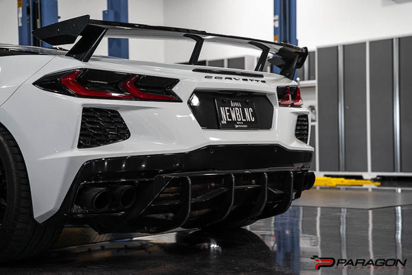 Paragon Performance C8 Corvette Rear Diffuser Strakes - Carbon Fiber