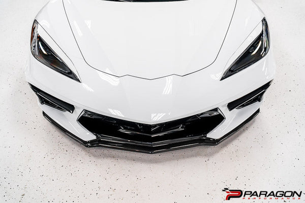 Paragon Performance C8 Corvette Carbon Fiber 3pc Front Lip/Spoiler