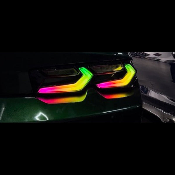 2019-2025 CHEVY CAMARO UMBRA LED TAILLIGHTS GLOSS BLACK/SMOKE LENS