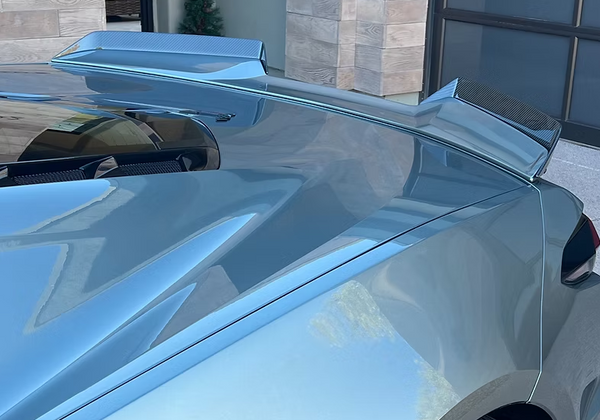 AGM C8 Z06 / ERay / ZR1 Visible Carbon Spoiler Wicker Extensions